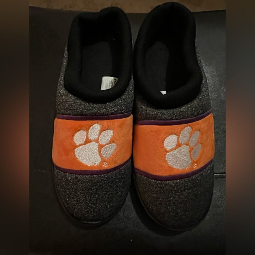 FOCO NCAA GREY CUP SOLE Slippers Clemson Tigers